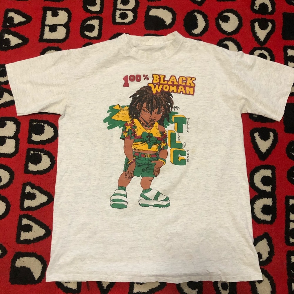 Vintage TLC rap tee cartoon style shirt